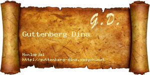 Guttenberg Dina névjegykártya